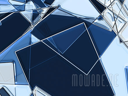 wandbild blau moderne kunst wilde geometrie quadrate online