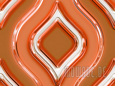 retro-tapete orange neon-glas zwiebel-muster